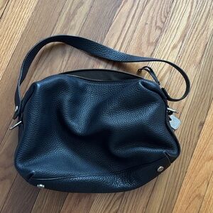 Elegant Black Leather Skagen Shoulder Bag